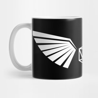 Polyhedral D20 Dice Wings Emblem TRPG Tabletop RPG Gaming Addict Mug